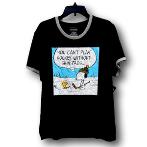 Peanuts Hockey Snoopy & Woodstock Graphic T-Shirt - Size Large - NWT
